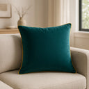 Meridian Velvet Piped Cushion Cover 22" x 22" (55cm x 55cm) by Paoletti