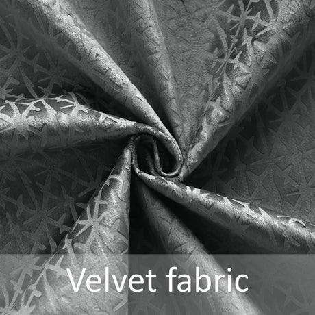 Alan Symonds Temple Velvet Blackout Eyelet Ring Top Curtains in Charcoal - Image 5