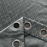 Alan Symonds Temple Velvet Blackout Eyelet Ring Top Curtains in Charcoal - Image 6