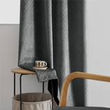 Alan Symonds Temple Velvet Blackout Eyelet Ring Top Curtains in Charcoal - Image 8
