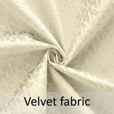 Alan Symonds Temple Velvet Blackout Eyelet Ring Top Curtains in Cream - Image 5