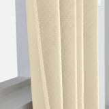 Alan Symonds Temple Velvet Blackout Eyelet Ring Top Curtains in Cream - Image 8