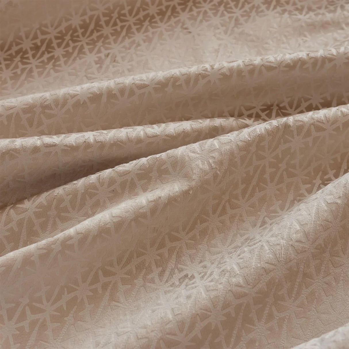 Alan Symonds Temple Velvet Blackout Eyelet Ring Top Curtains in Latte - Image 2