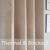 Alan Symonds Temple Velvet Blackout Eyelet Ring Top Curtains in Latte - Image 3
