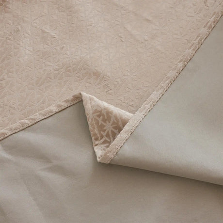 Alan Symonds Temple Velvet Blackout Eyelet Ring Top Curtains in Latte - Image 7