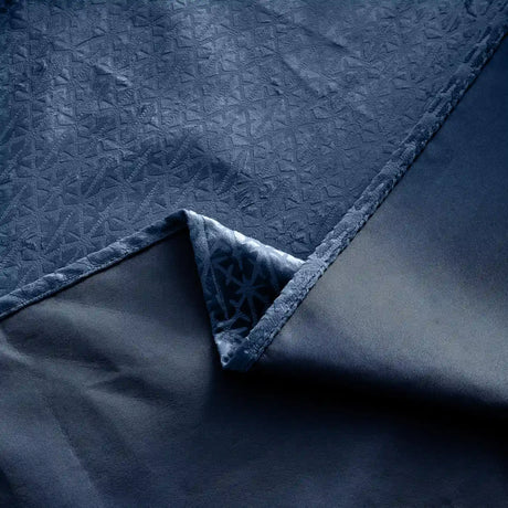 Alan Symonds Temple Velvet Blackout Eyelet Ring Top Curtains in Navy - Image 9