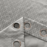 Alan Symonds Temple Velvet Blackout Eyelet Ring Top Curtains in Silver - Image 5