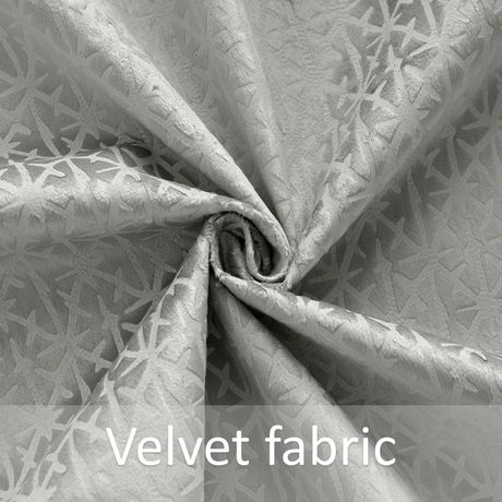 Alan Symonds Temple Velvet Blackout Eyelet Ring Top Curtains in Silver - Image 6