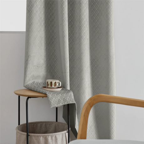 Alan Symonds Temple Velvet Blackout Eyelet Ring Top Curtains in Silver - Image 8