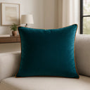 Meridian Velvet Piped Cushion Cover 22" x 22" (55cm x 55cm) by Paoletti
