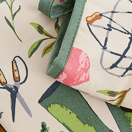 Time to Grow Microwave Mitts Pair in Green