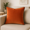 Meridian Velvet Piped Cushion Cover 22" x 22" (55cm x 55cm) by Paoletti