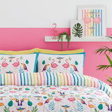 Tropical Flamingo Duvet Cover Set in Pink - Double