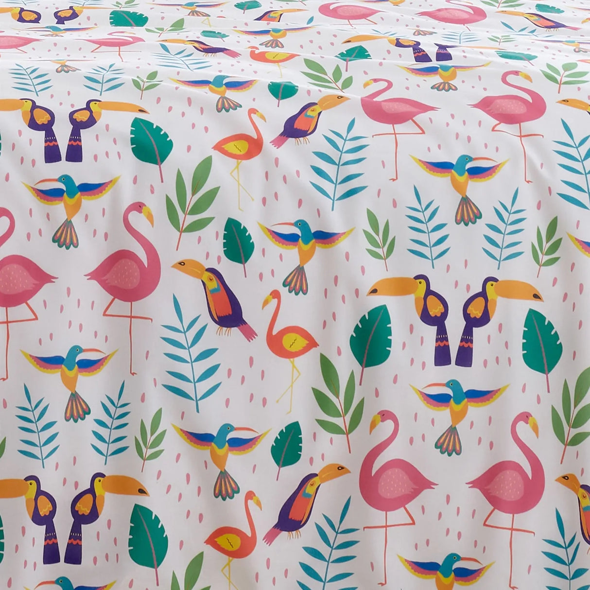 Tropical Flamingo Duvet Cover Set in Pink - Double