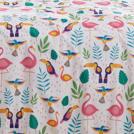 Tropical Flamingo Duvet Cover Set in Pink - Double
