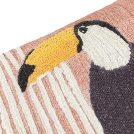 Treetop Toucan Cushion Cover / Filled Cushion 12" x 20" (30cm x 50cm) by Wylder Tropics