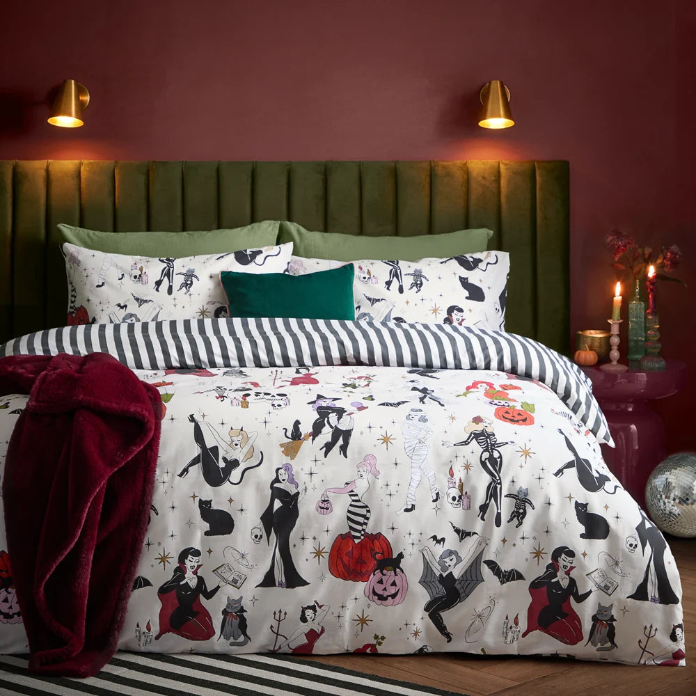 Trick or Treat Reversible Halloween Duvet Cover Set