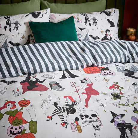 Trick or Treat Reversible Halloween Duvet Cover Set