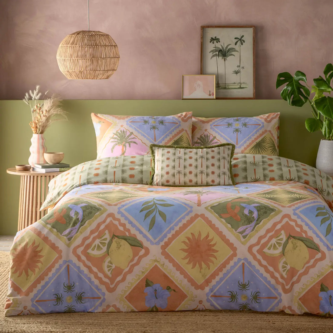 Tropicala Polycotton Duvet Cover Set - Multicolour