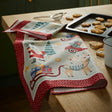 Tis the Season Recycled Cotton Blend Tea Towel in Green