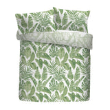 Tahiti Floral Green Polycotton Duvet Cover Set - Tahiti Duvet Cover Set In Green 5
