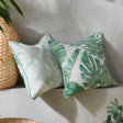 Tahiti Outdoor Green & Silver 100% Cotton Cushion Cover 43cm x 43cm - Green