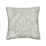 Tahiti Outdoor Green & Silver 100% Cotton Cushion Cover 43cm x 43cm - Green - Tahiti Outdoor Cushion In Green 43 X 43Cm 3