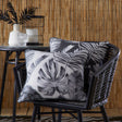 Tahiti Outdoor Green & Silver 100% Cotton Cushion Cover 43cm x 43cm - Silver
