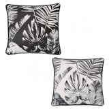 Tahiti Outdoor Green & Silver 100% Cotton Cushion Cover 43cm x 43cm - Silver - Tahiti Outdoor Cushion In Silver 43 X 43Cm 4