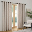 Talon Eyelet Curtains - Grey Light Filtering Jacquard
