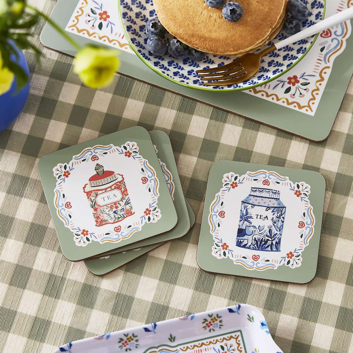Ulster Weavers Tea Tins Coasters 4 Pack - Tea Tins Coasters 4 Pack In Multicolour 2