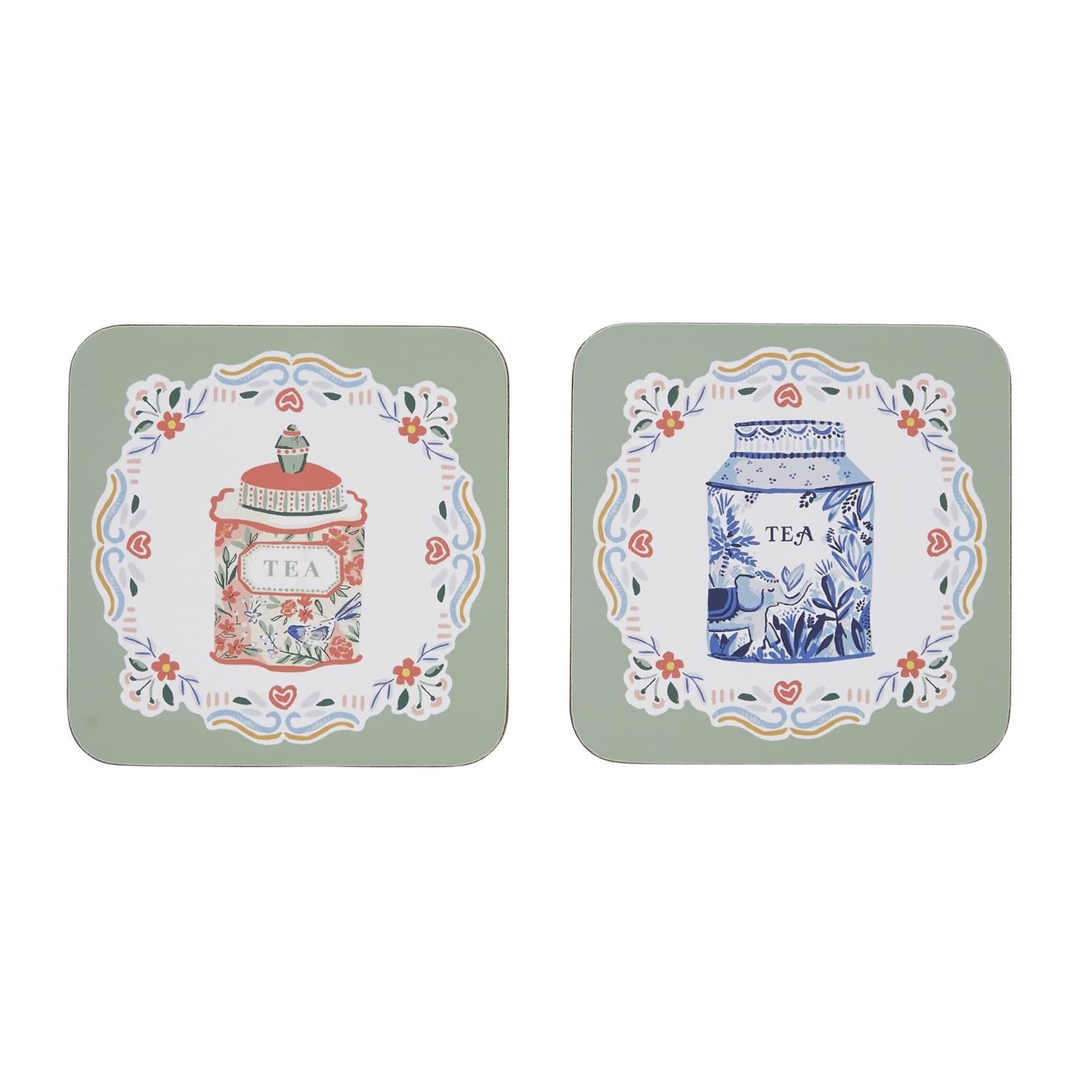 Ulster Weavers Tea Tins Coasters 4 Pack - Tea Tins Coasters 4 Pack In Multicolour 4