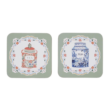 Ulster Weavers Tea Tins Coasters 4 Pack - Tea Tins Coasters 4 Pack In Multicolour 4