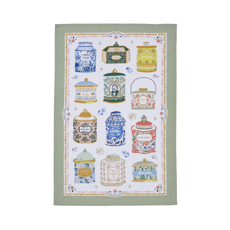 Ulster Weavers Tea Tins Cotton Tea Towel - Tea Tins Cotton Tea Towel In Multicolour 3