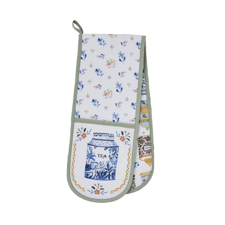 Ulster Weavers Tea Tins Cotton Double Oven Glove - Tea Tins Double Oven Glove In Multicolour 2