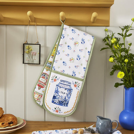 Ulster Weavers Tea Tins Cotton Double Oven Glove - Tea Tins Double Oven Glove In Multicolour 3