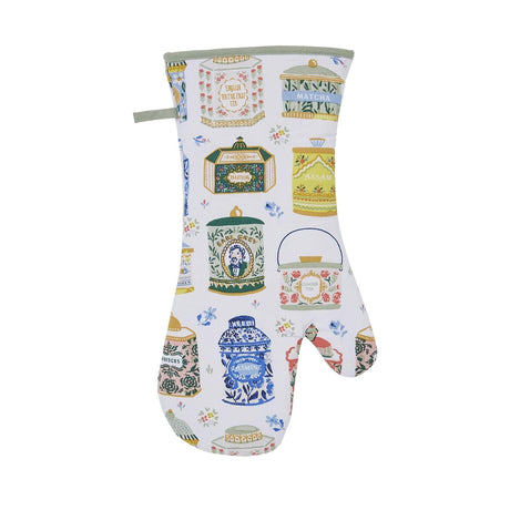 Ulster Weavers Tea Tins Cotton Gauntlet Oven Glove - Tea Tins Gauntlet Oven Glove In Multicolour 3