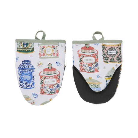 Ulster Weavers Tea Tins Cotton Microwave Mitts Pair - Tea Tins Microwave Mitts Pair In Multicolour 3