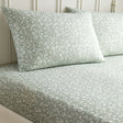 Tess 28cm Deep Floral Fitted Sheet - Green