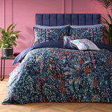 Tessa Floral Navy 200 Thread Count Cotton Duvet Cover Set - Tessa Duvet Cover Set In Navy 4