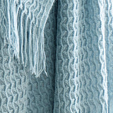 Textured Knit Throw Soft Acrylic Blue – Blue – 130cm x 180cm - Textured Knit Throw In Blue 130 X 180Cm 3