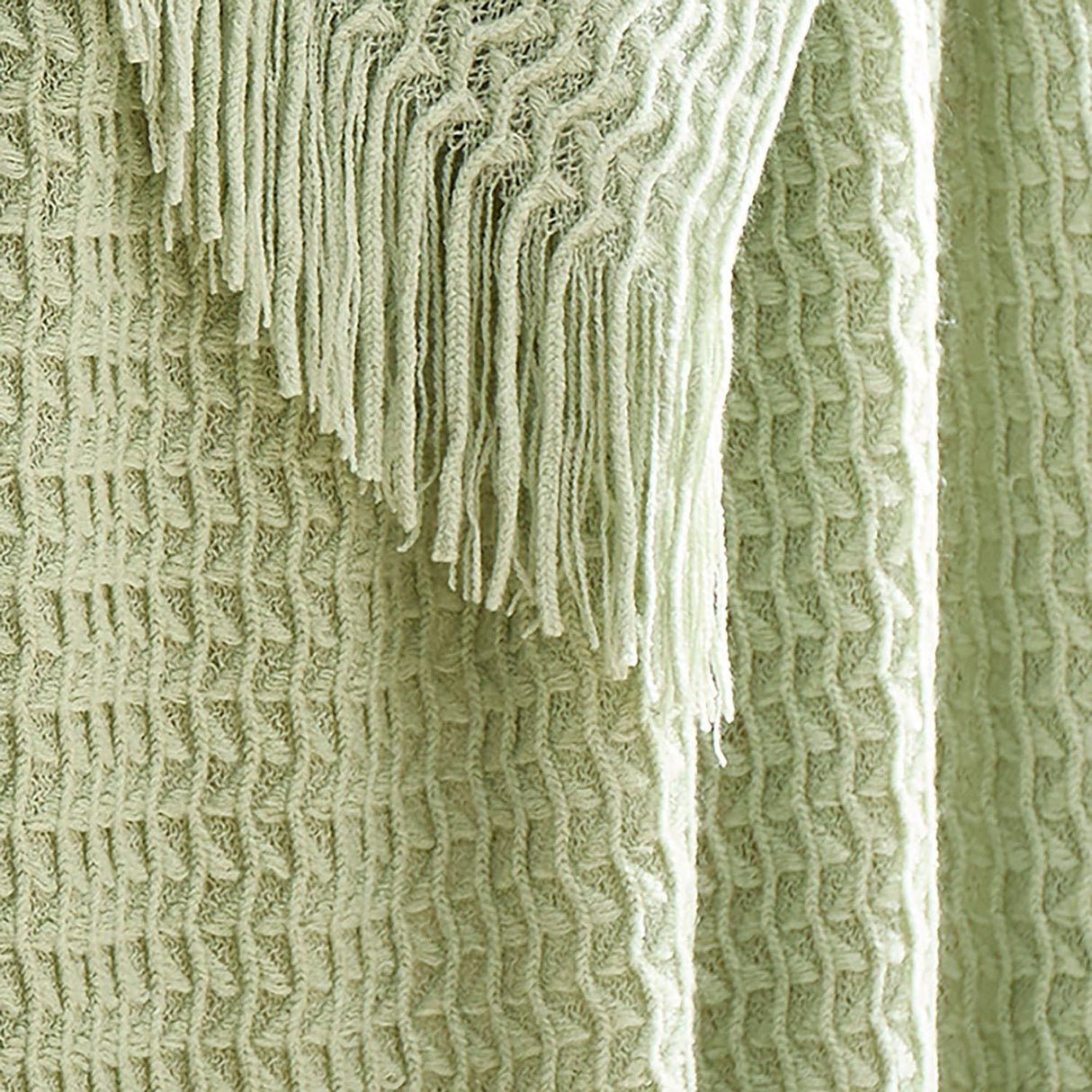 Textured Knit Throw Soft Acrylic Blue – Green – 130cm x 180cm - Textured Knit Throw In Green 130 X 180Cm 3