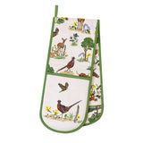 Ulster Weavers Thistlewood Floral Green Cotton Double Oven Glove