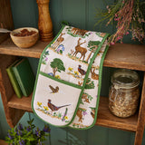 Ulster Weavers Thistlewood Floral Green Cotton Double Oven Glove - Thistlewood Double Oven Glove In Green 2