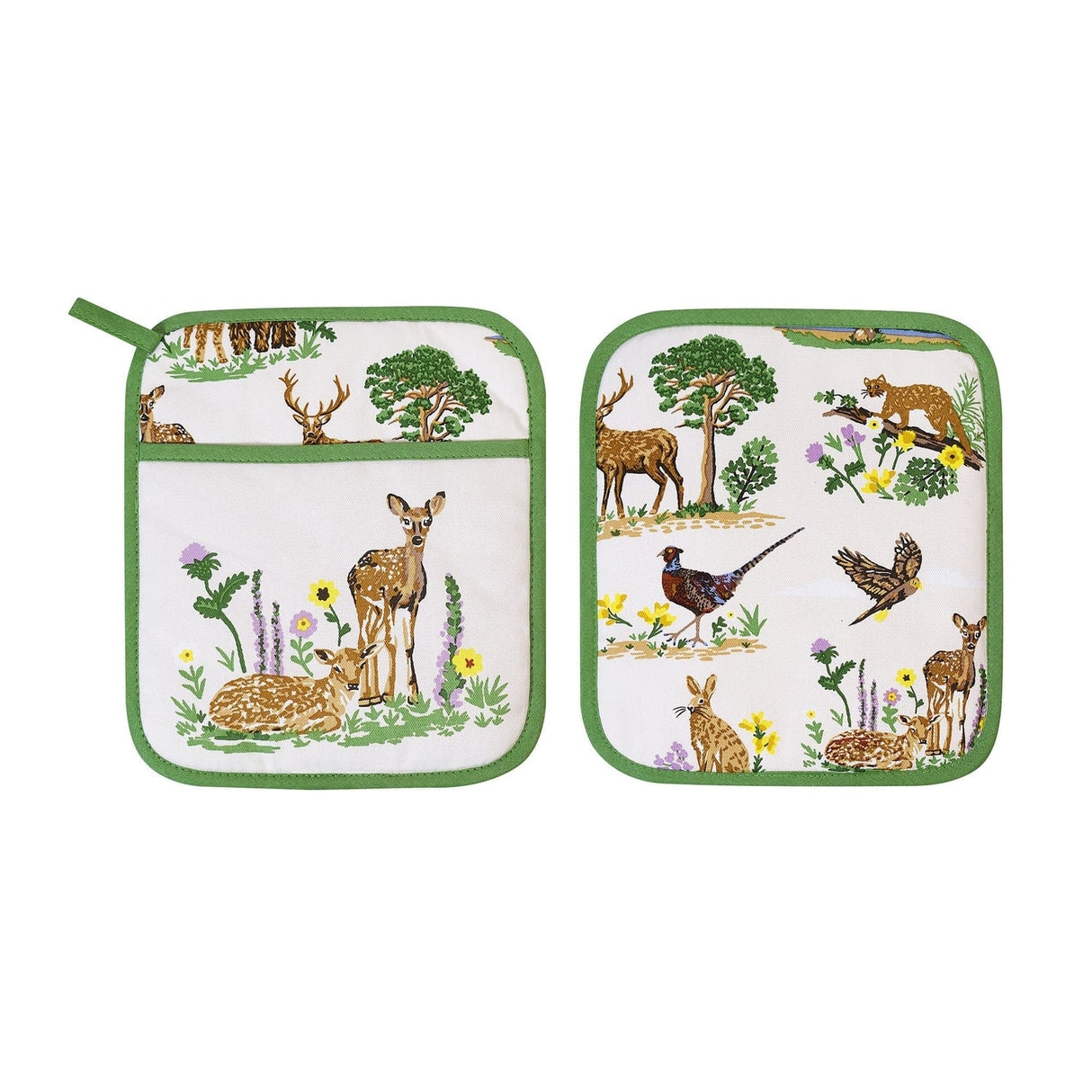 Ulster Weavers Thistlewood Floral Green Cotton Pot Mitt