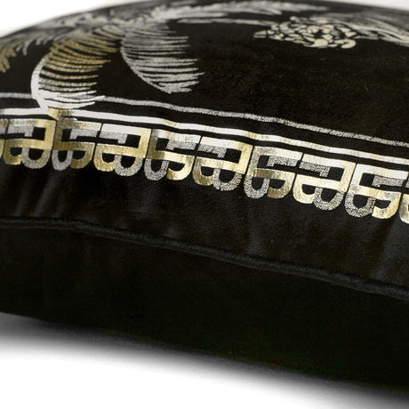 Laurence Llewelyn-Bowen Tiger Tiger Gold Velvet Filled Cushion - Tiger Tiger Cushion In Black 43 X 43Cm 4