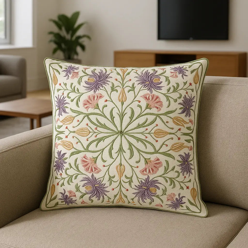 Tilda Velvet Multicolour Cushion Cover or Filled Cushion 45cm x 45cm