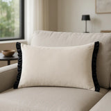 Tilly Cushion Cover / Filled Cushion - Lace / Black