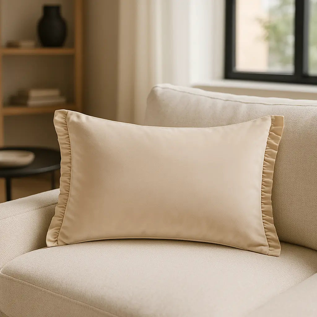 Tilly Velvet Oyster + Lace Cushion Cover or Filled Cushion