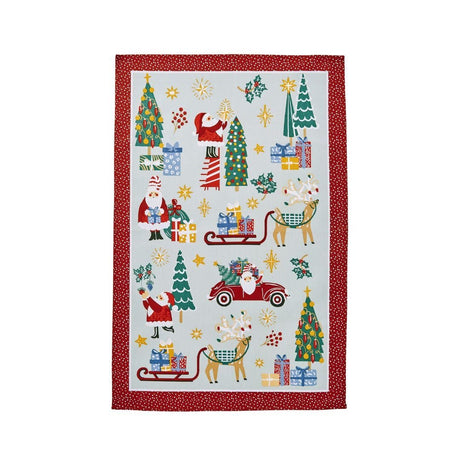 Ulster Weavers Tis the Season Green Recycled Cotton Blend Christmas Tea Towel - Tis The Season Recycled Cotton Blend Tea Towel In Green 2